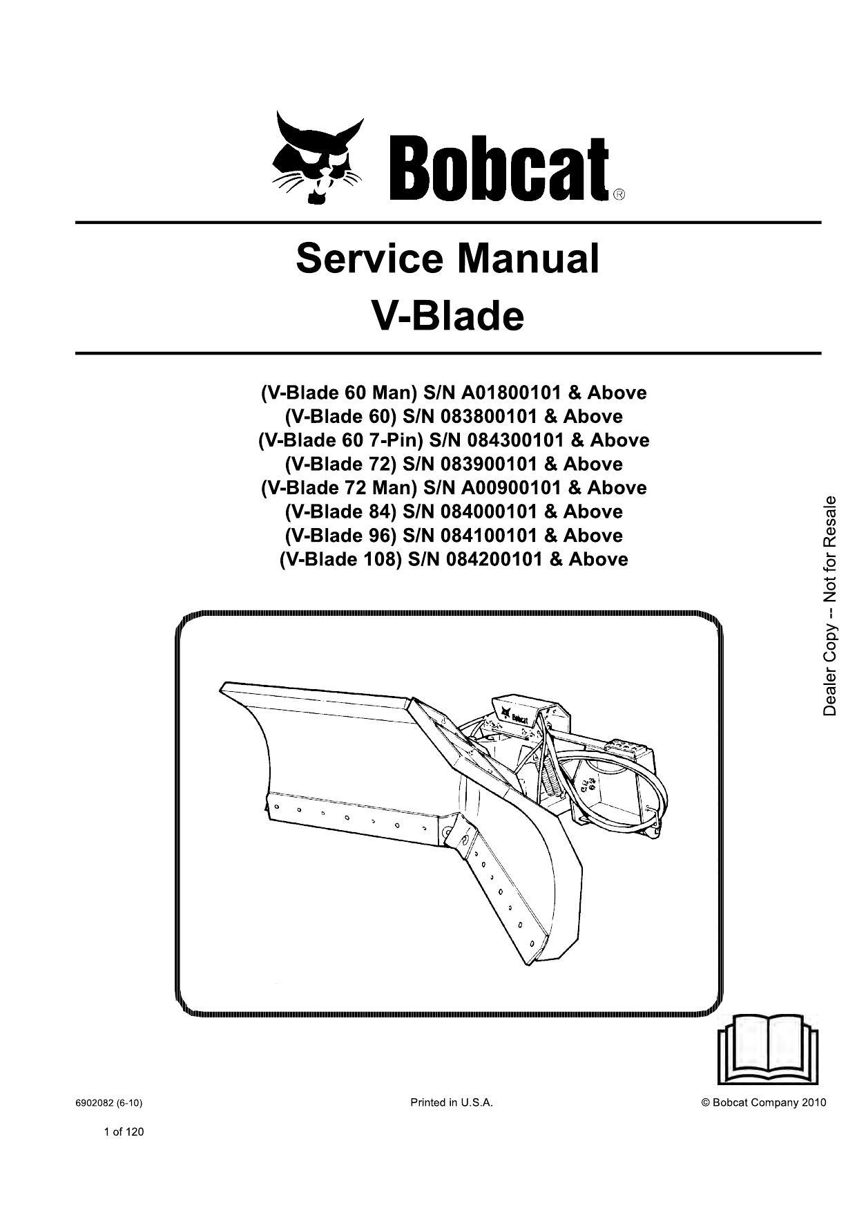 V-Blade Service Manual Bobcat